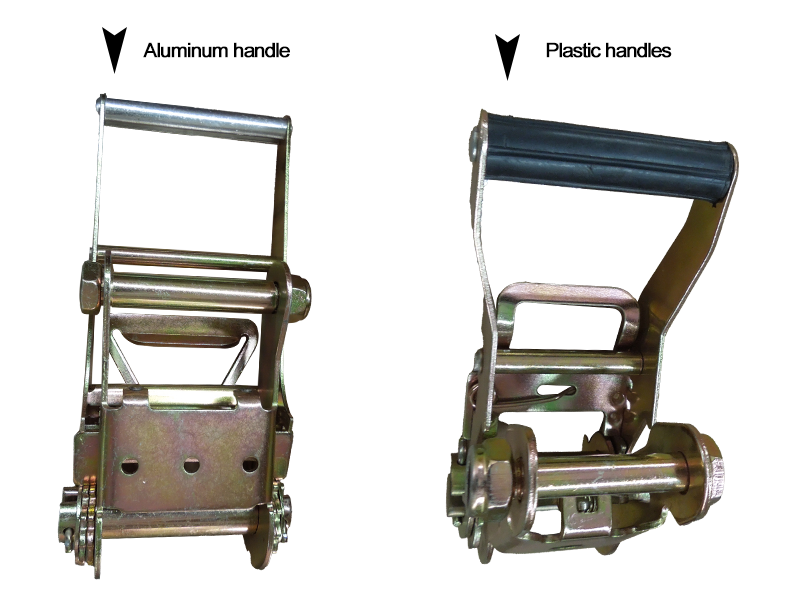 Types: Aluminum and plastic Ratchet Buckle handle