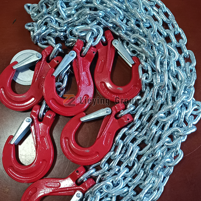 chain slings with latching hooks