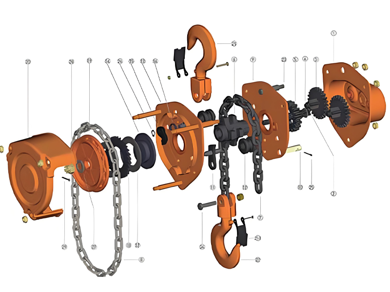 Chain hoist structure diagram