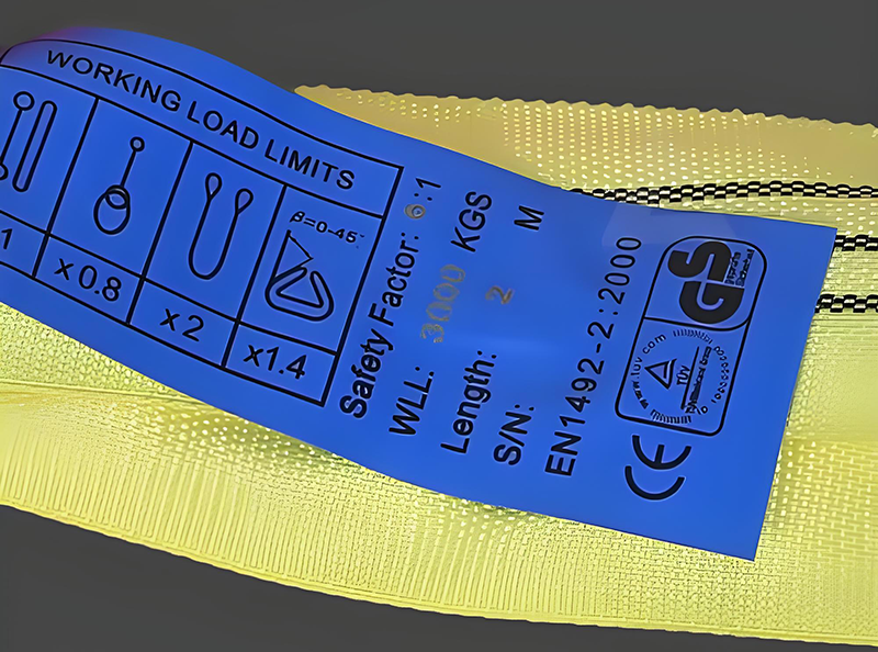 lifting sling belt label