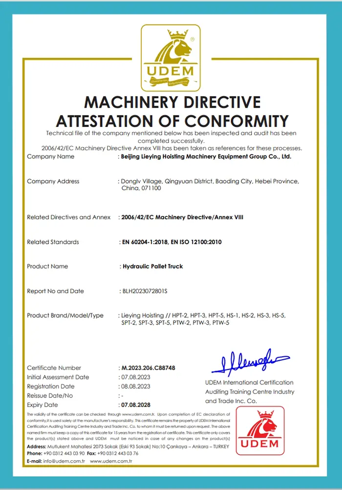 CE-Certified Hand Pallet Truck