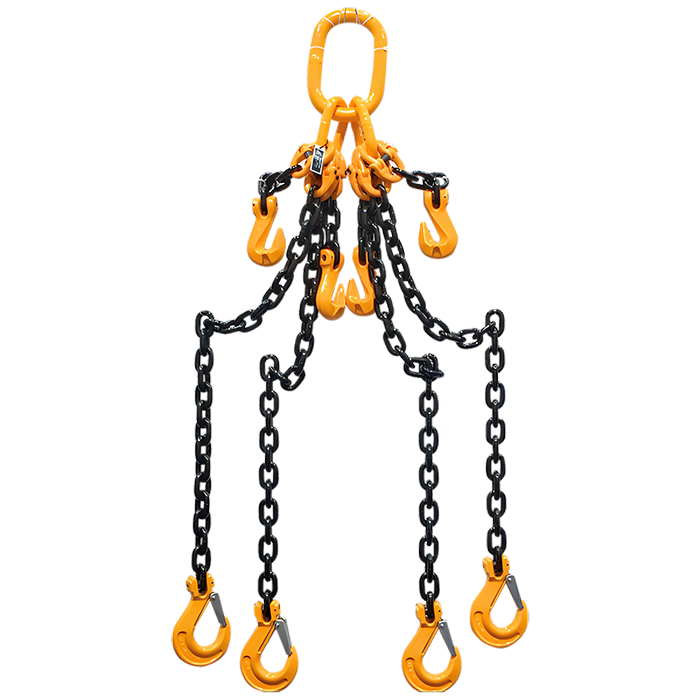 4 Leg Adjustable Chain Sling With Hooks